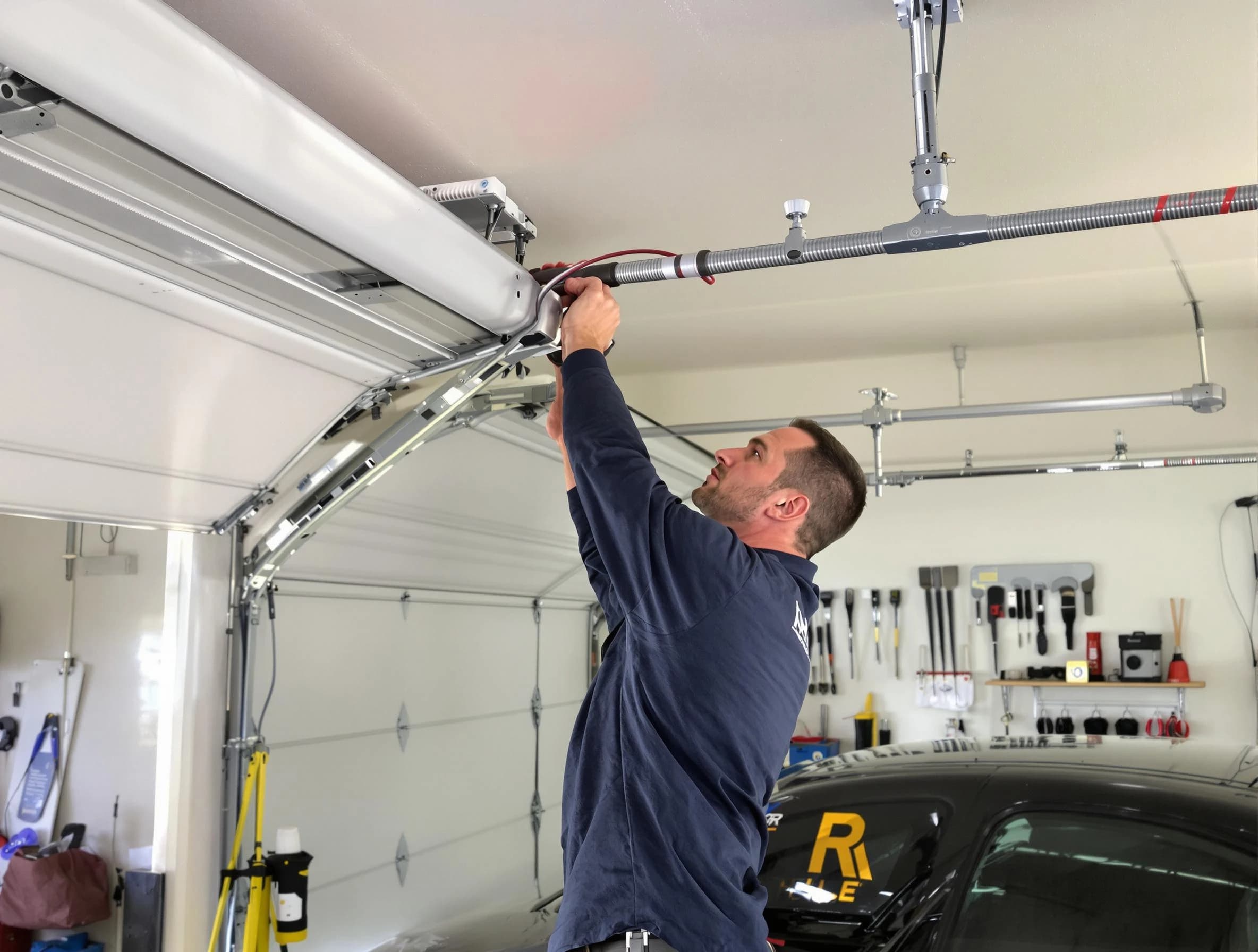 North Providence Garage Door Repair technician performing garage door cable repair in North Providence