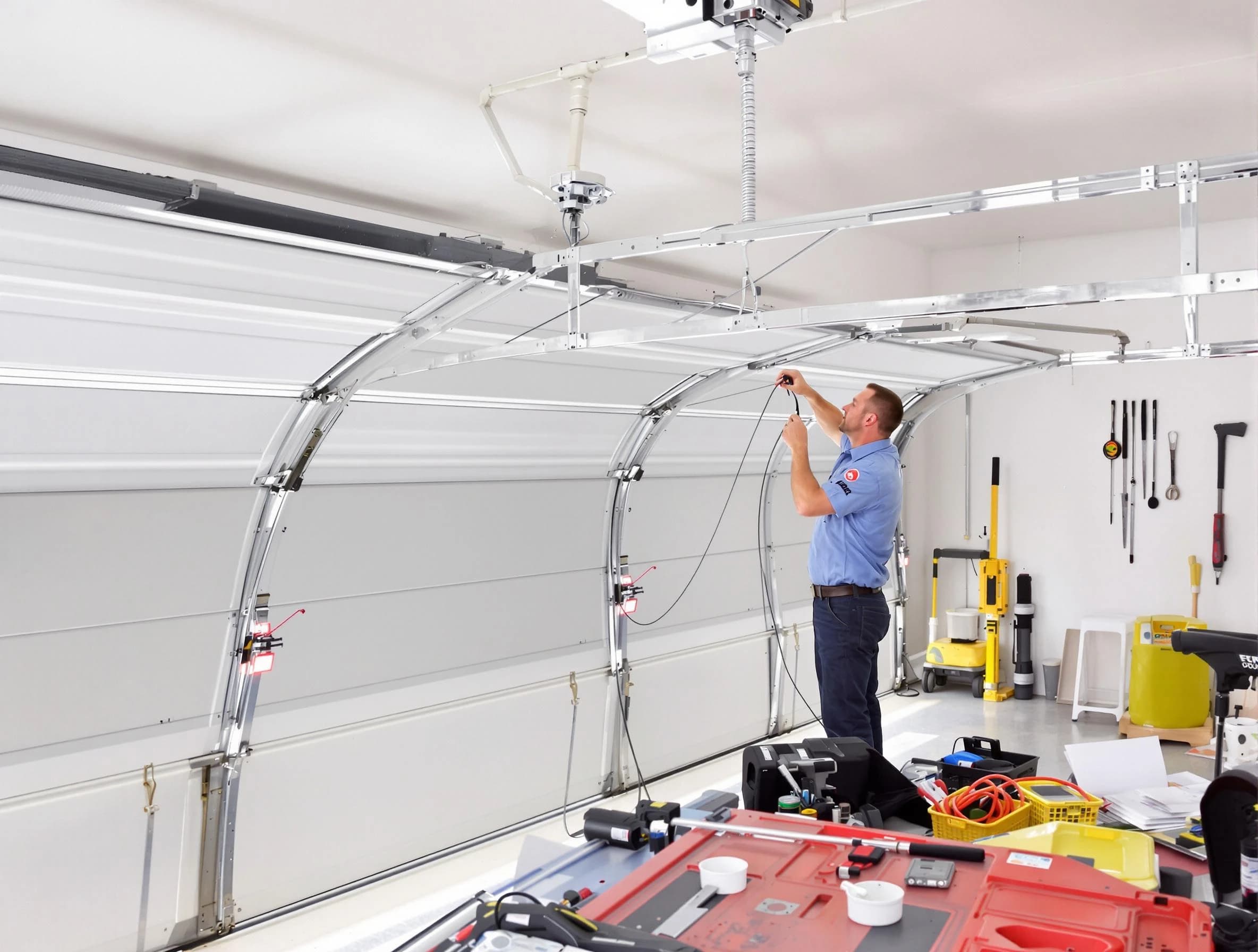 Garage door cable repair service by North Providence Garage Door Repair in North Providence