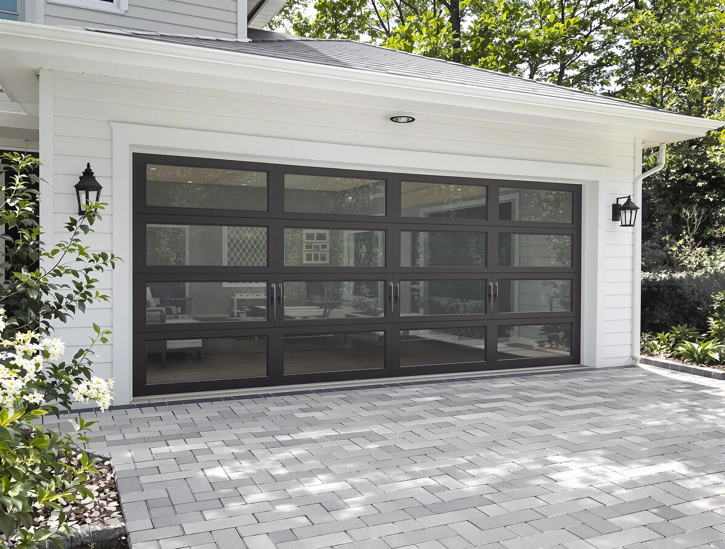 North Providence Garage Door Repair design specialist presenting custom garage door options to North Providence homeowner
