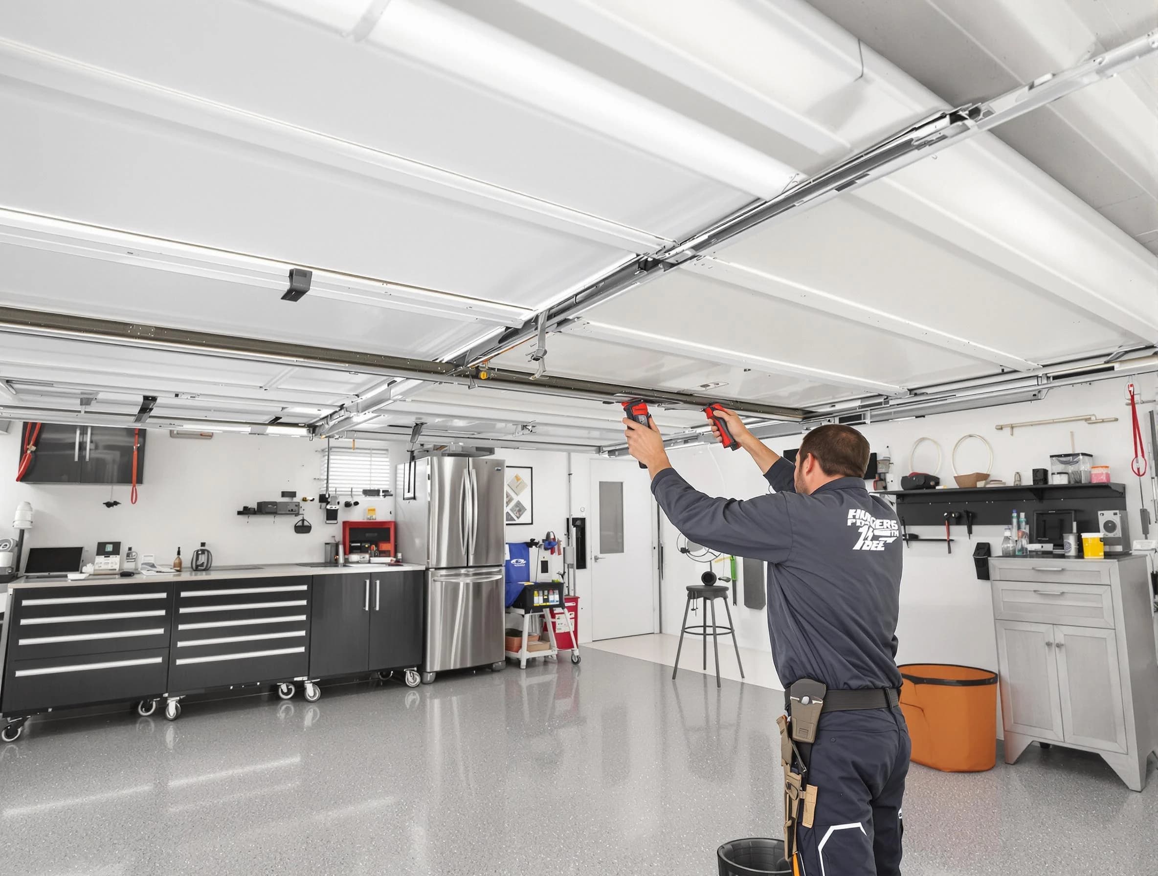 Overhead garage door repair service by North Providence Garage Door Repair in North Providence