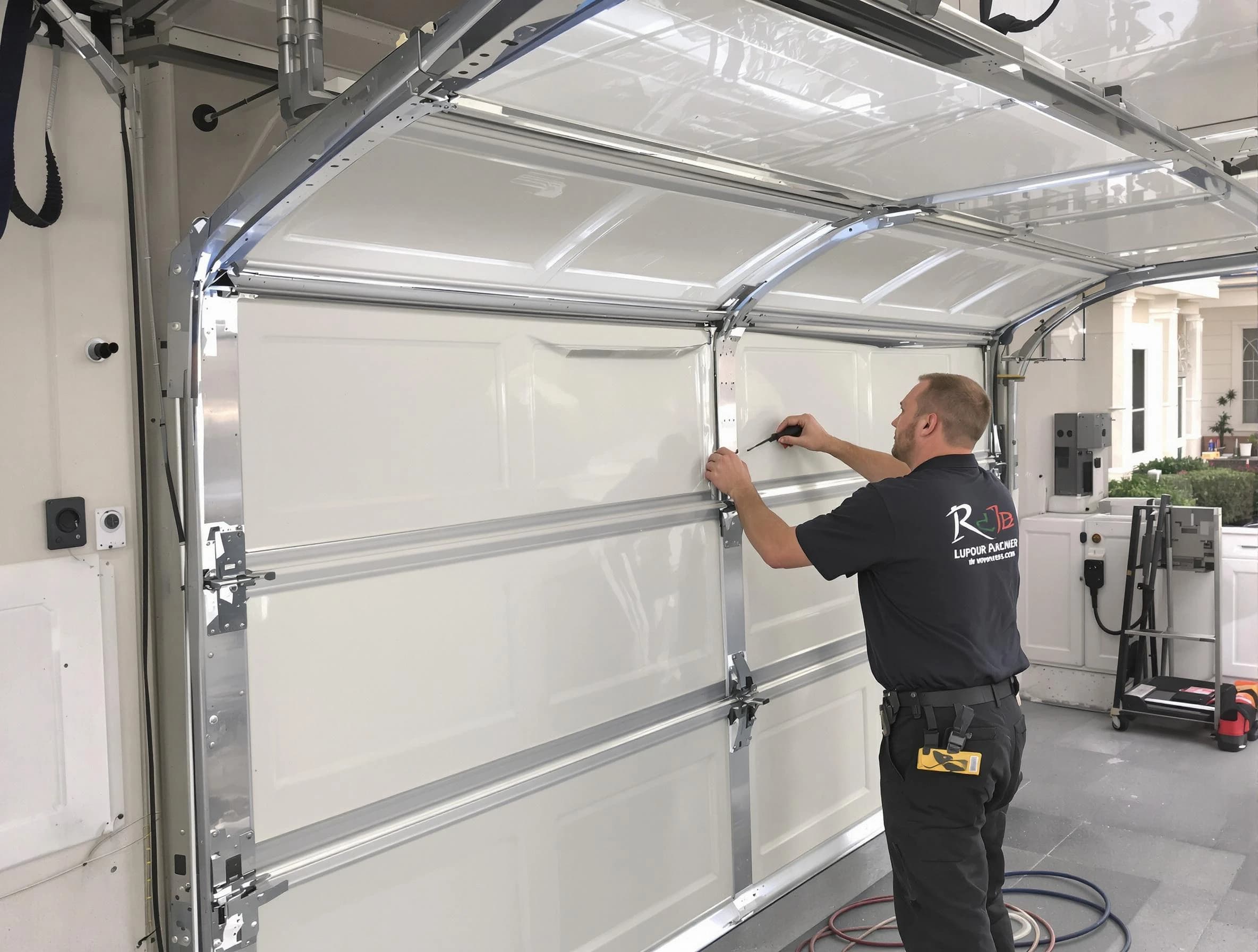 North Providence Garage Door Repair professional performing panel repair in North Providence