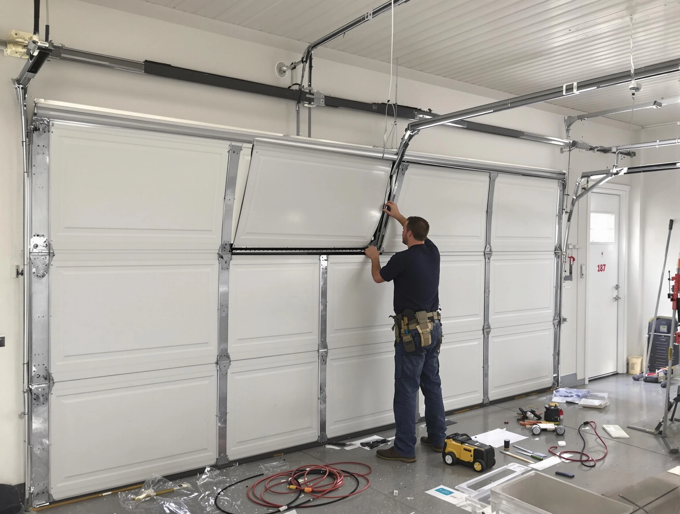 Garage Door Section Replacement in North Providence